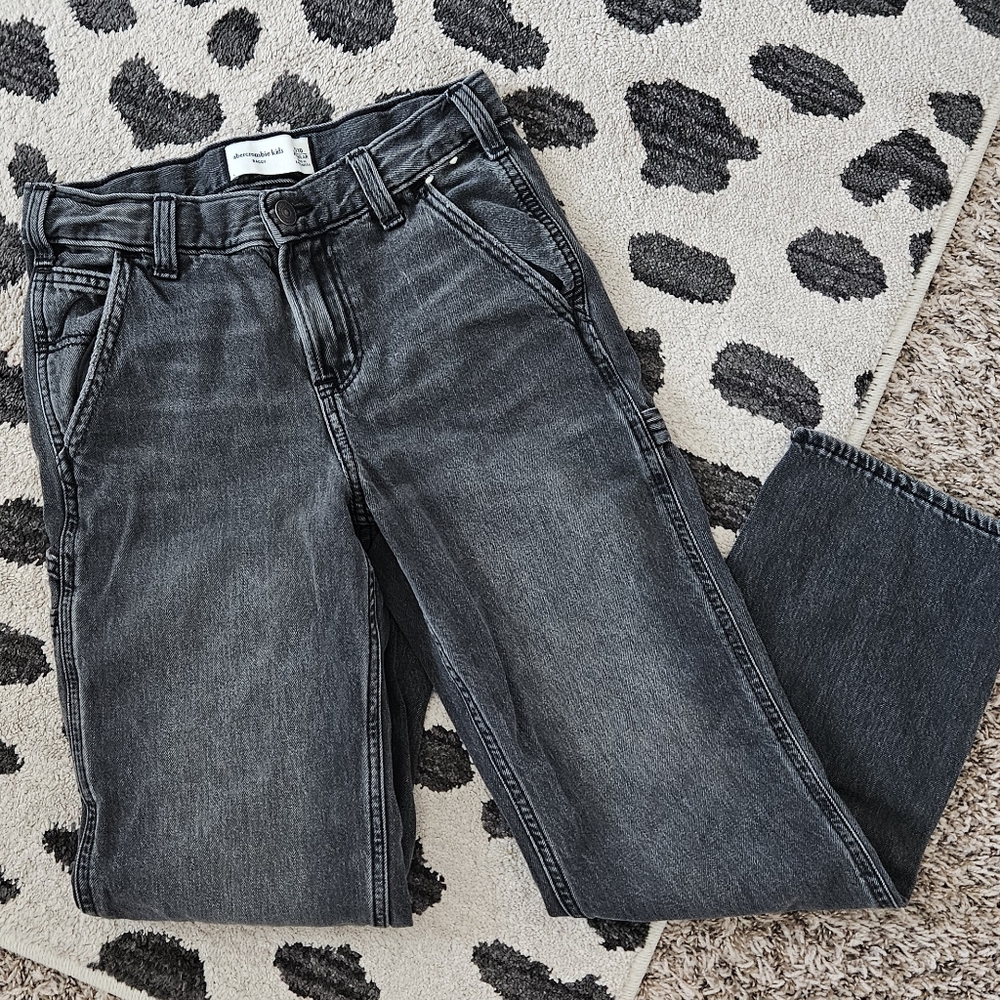 Abercrombie Kids Black Baggy Denim Jeans Boys Size 9 / 10